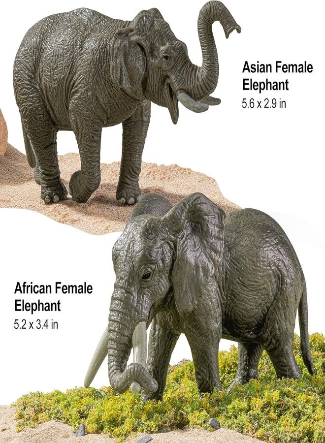 Mallexo Elephant Animal Toy for Kids | 4 PCS Realistic Safari Animals Toys Elephants Family Action Figurine Model Playset for Boys and Girls Birthday Gifts for Children Educational & Decoration Items - Image 3